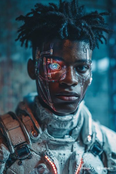 Cybernetic Vision: A Futuristic Portrait