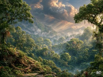 Mysterious Rainforest in the Storm