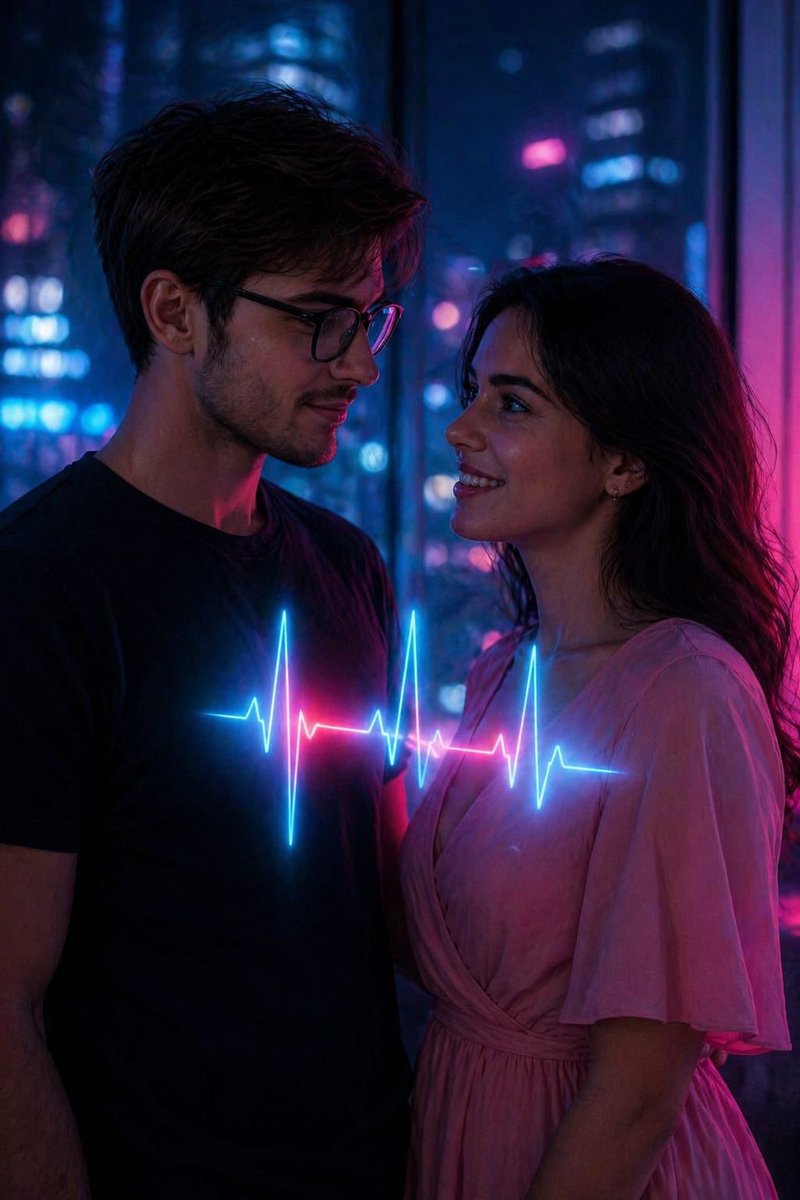 Neon Heartbeat Between Two Souls