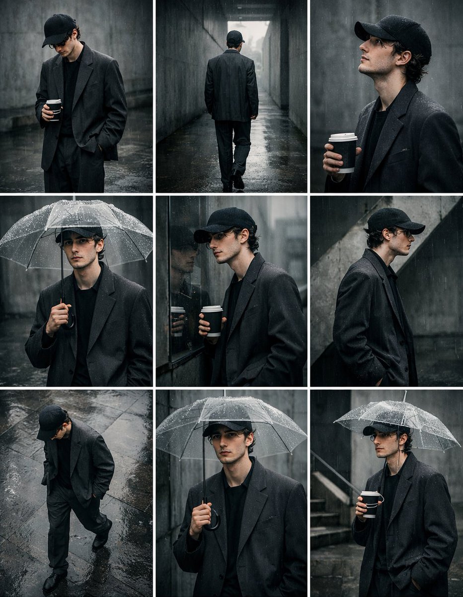 Urban Mood: A Gritty, Rainy Day Collage