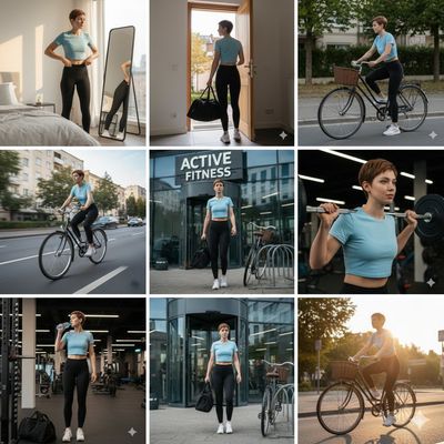 A Day in the Life: Fitness Journey Through Cinematic Collage