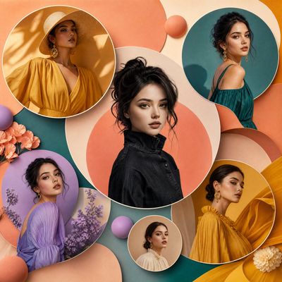 Chic Fashion Editorial Featuring Vibrant Models and Colors