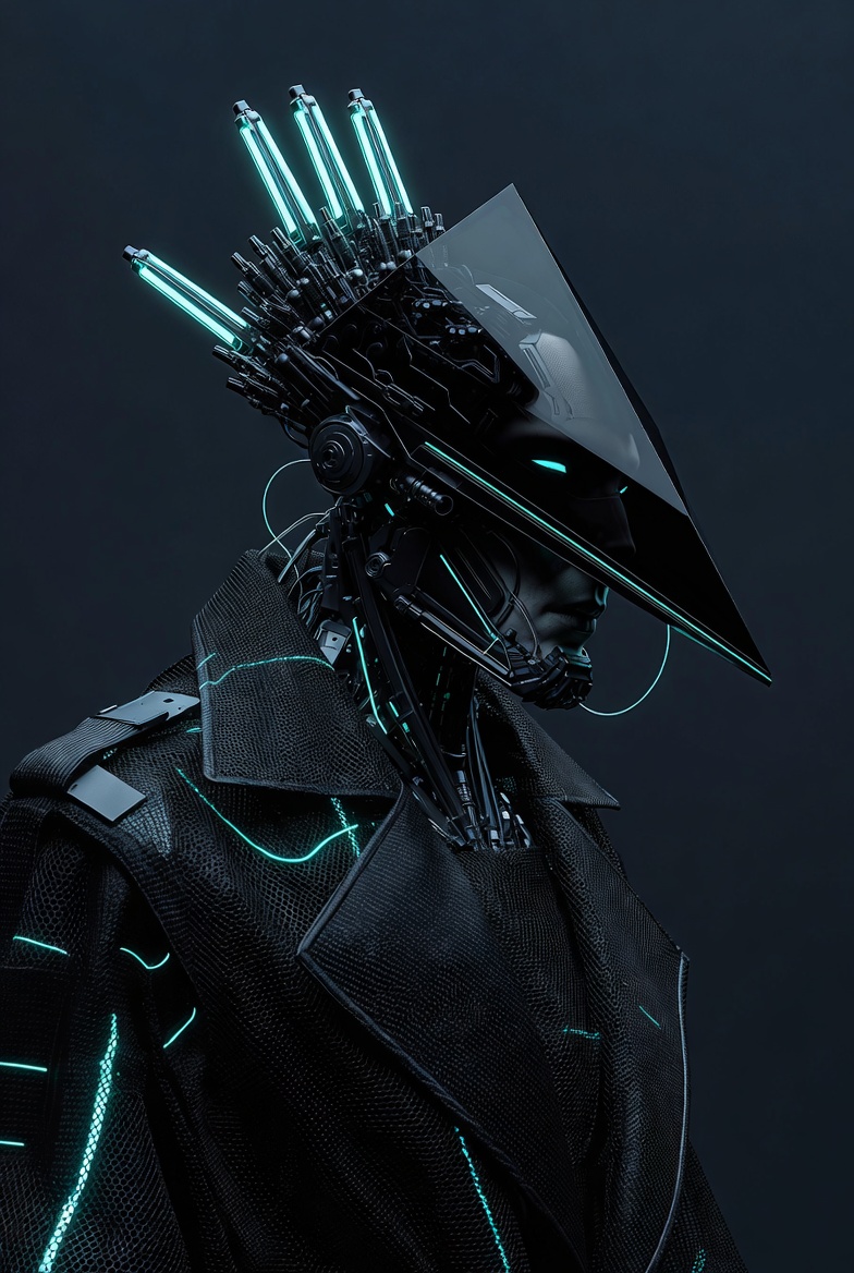 The Futuristic Guardian: A Cyberpunk Drone Unveiled