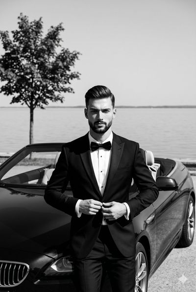 Timeless Elegance: A Moment of Confidence