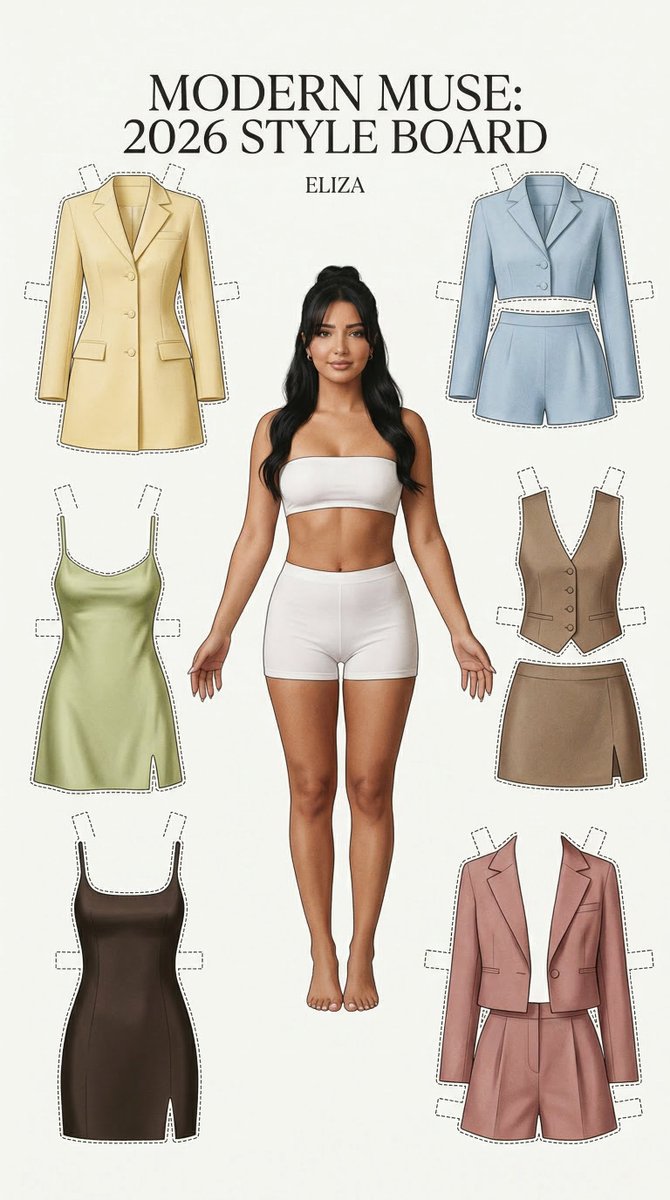 2026 Fashion Paper-Doll: Minimalist Editorial Wardrobe Showcase