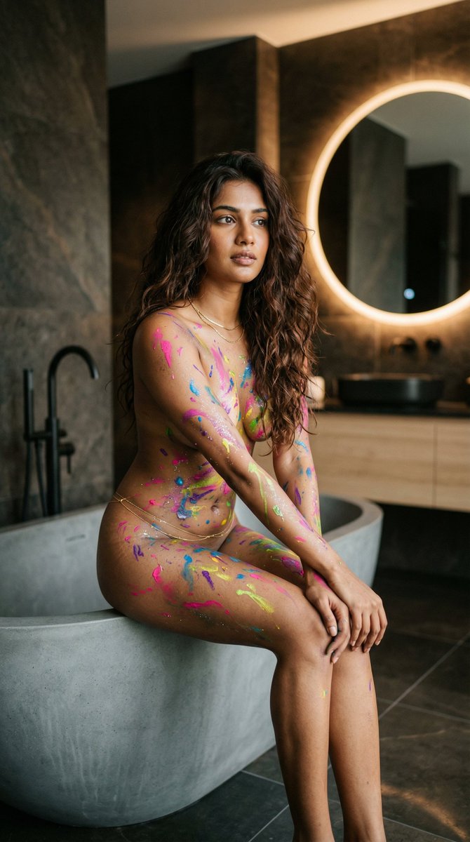 Vibrant Elegance: A Holi-Inspired Fashion Shot