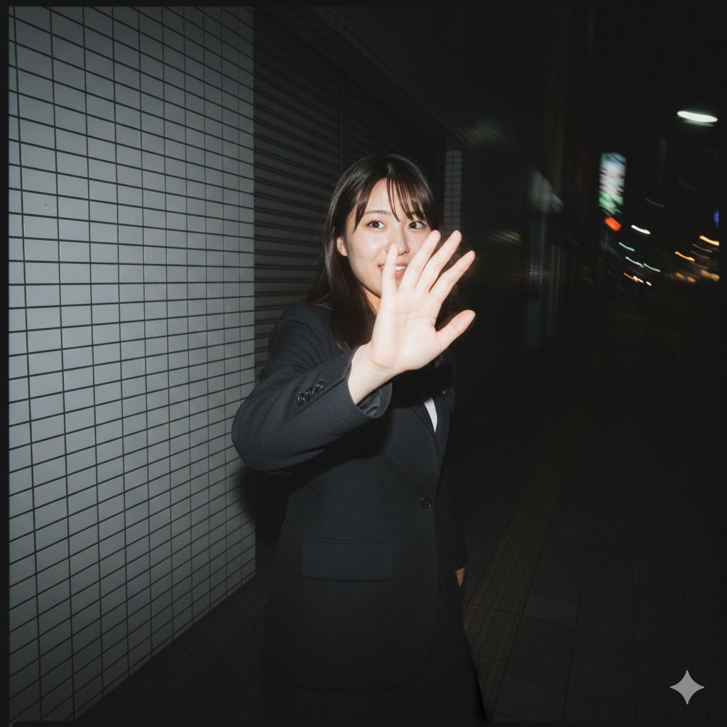 A Fleeting Moment in Tokyo's Night