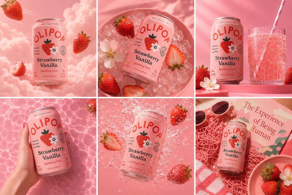 OLIPOP’s Strawberry Vanilla: A Retro Dreamscape