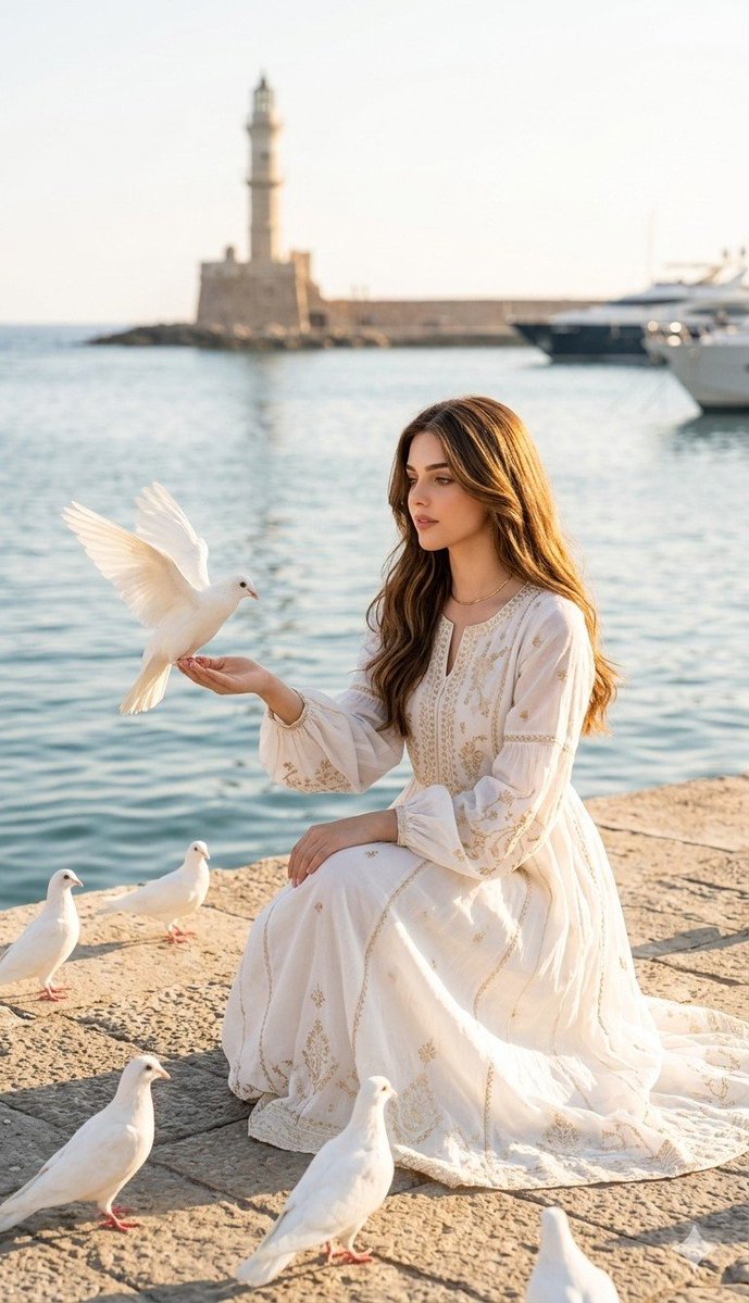 Elegance at Dusk: A Serene Moment by the Sea