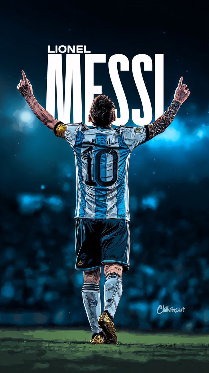 Messi celebrates victory under bright stadium lights in Argentina jersey