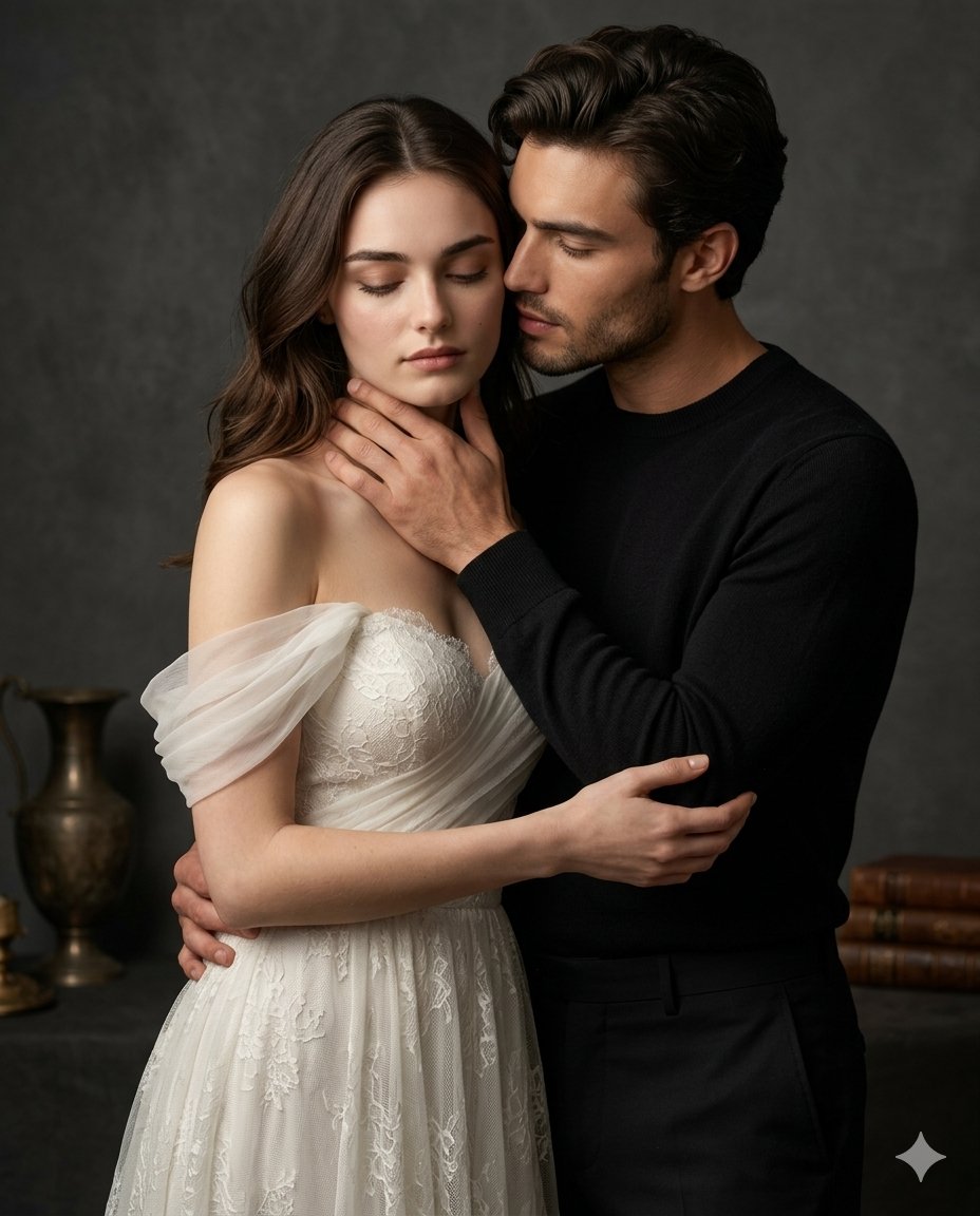 Cinematic Embrace of a Stylish Couple