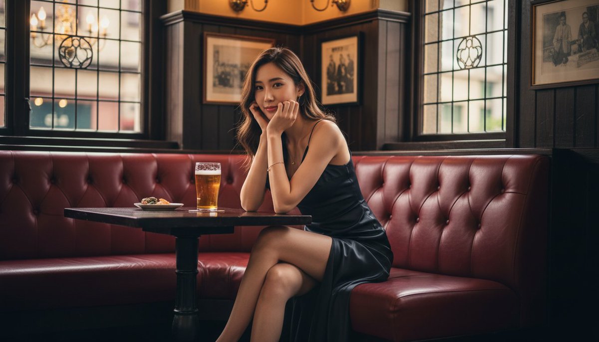 Vintage Elegance in a British Pub