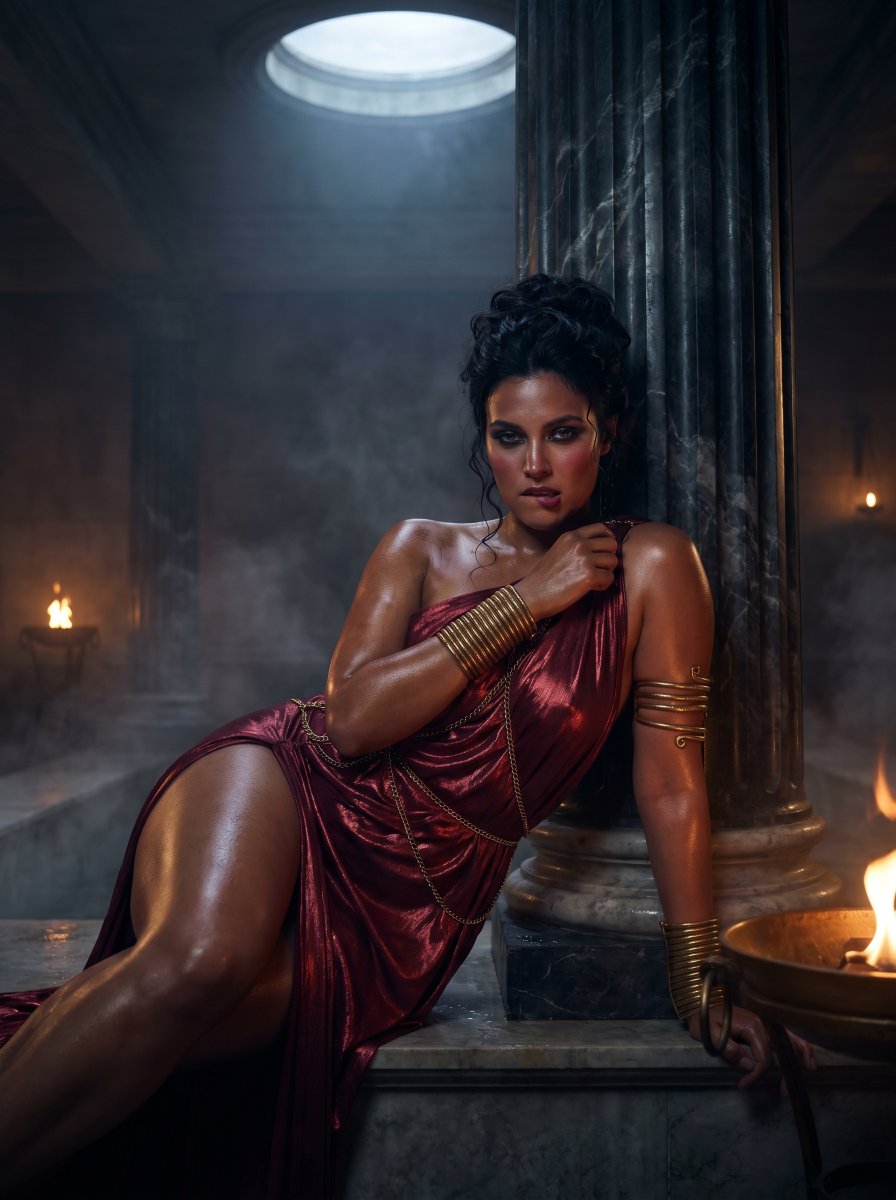 A Roman aristocrat bathes in firelight and moonlight