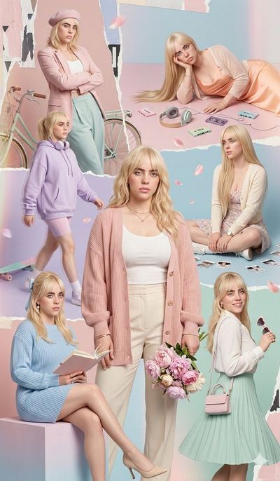 Soft Pastel Dreams in High-Fashion Collage
