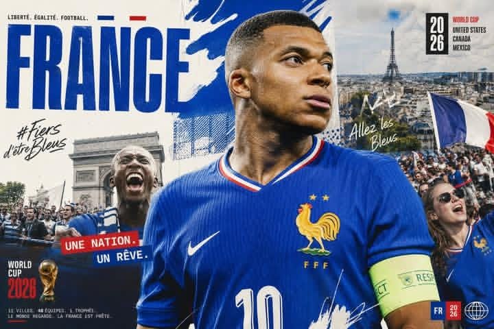Heroic footballer stands before nation's iconic landmarks and fans