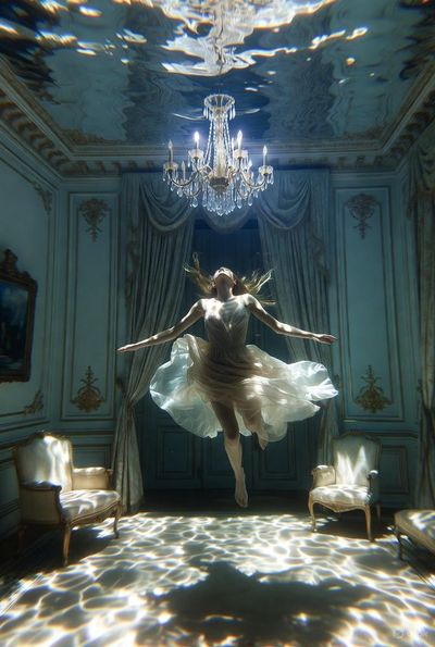 Elegance Beneath the Waves: A Surreal Fashion Fantasy
