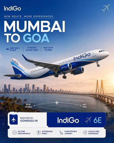 Crafting a Premium Social Media Poster for IndiGo Airlines