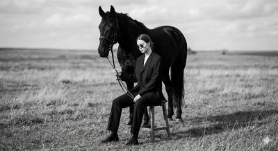 Elegance Meets Nature: A Monochrome Fashion Statement