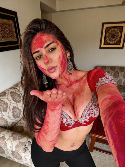Holi Selfie Vibes in Ultra-Realistic Detail