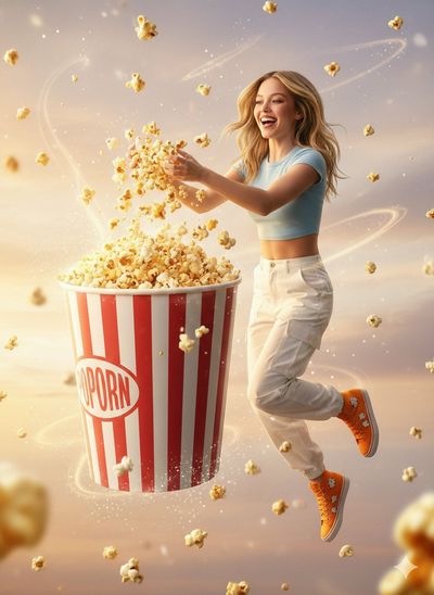 Whimsical Fantasy Meets Photorealism: A Giant Food Adventure