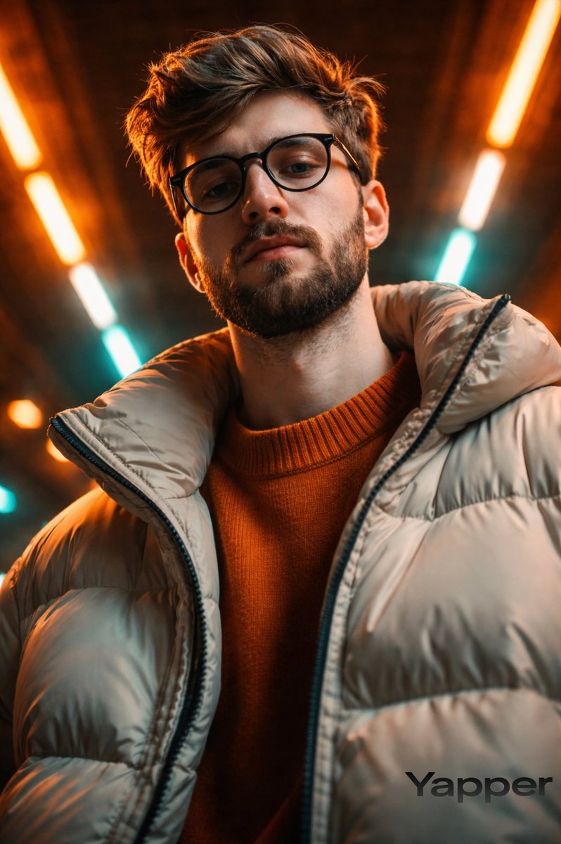 Urban Neon Glow: Cinematic Fashion Portrait