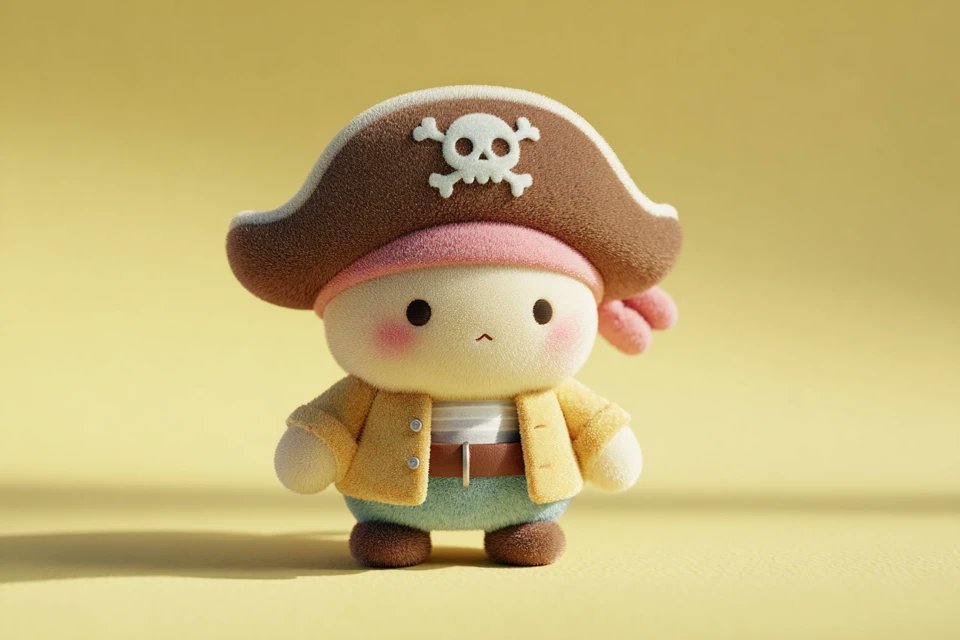 Charming Plush Toy with Soft Pastel Hues and Velvety Texture