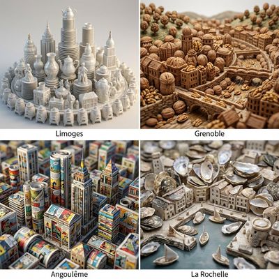 Architectural Wonders of France: Materialized Cityscapes