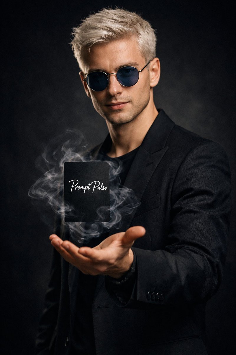 Magical Realism: Floating Card in Cinematic Portrait
