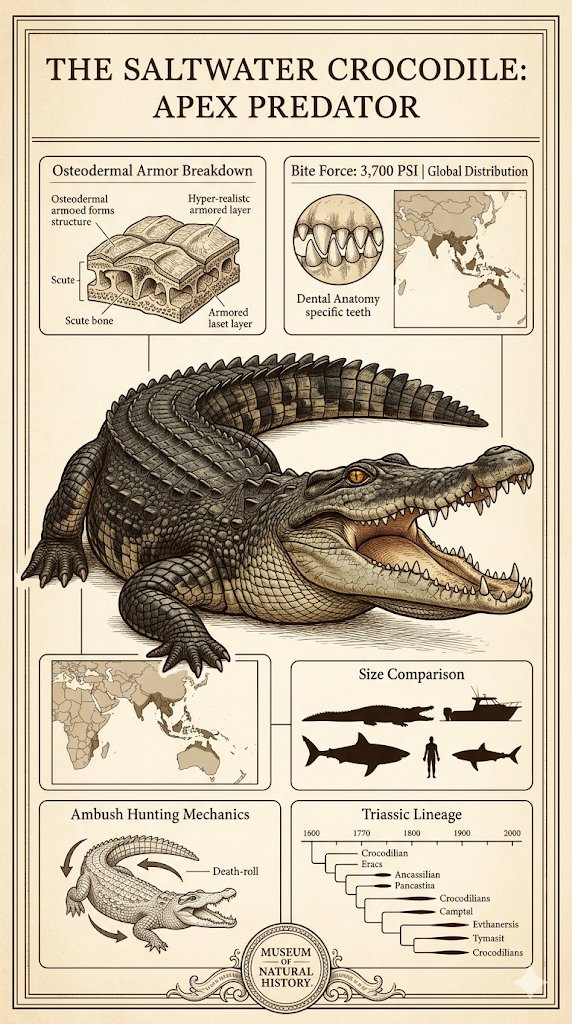 Saltwater Crocodile Museum Infographic