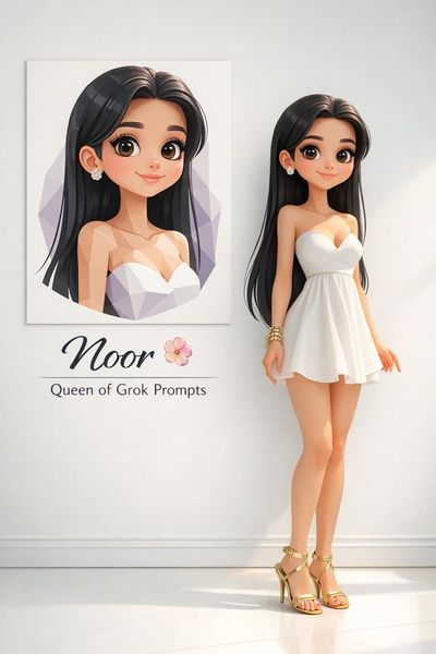AI-Powered Elegance: Noor in a Minimalist Studio