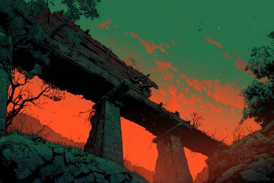 Jagged Silhouettes at Dusk