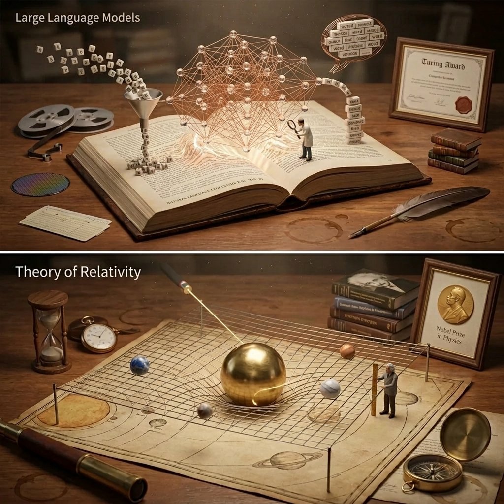 Tabletop Exhibit: LLM Architecture Meets Spacetime Curvature