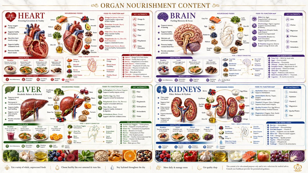 Nourishing the Body: Foods for Optimal Organ Health