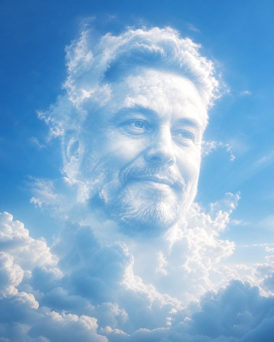 Ethereal Cloud Portrait in Soft Sunlight