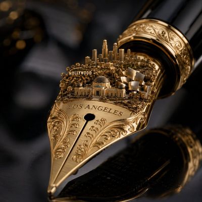 Luxury Meets Landscape: A Pen Nib Cityscape
