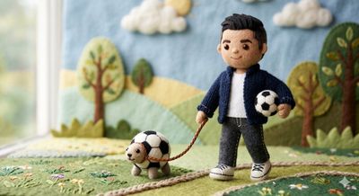 Handcrafted Felt Fantasy Scene