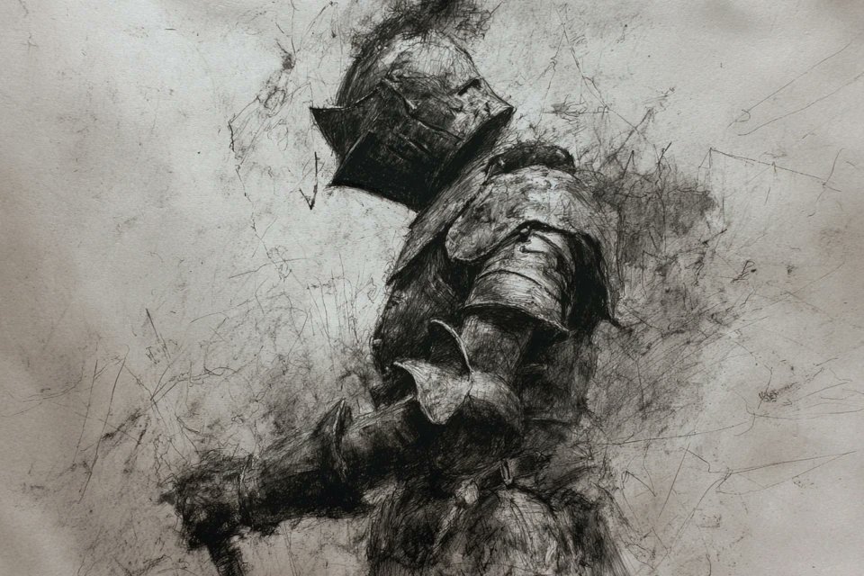 Bold charcoal strokes capture a dancer's raw, expressive motion
