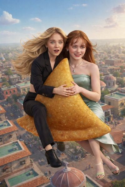 Whimsical Flight: Two Stars Embrace Urban Fantasy on Edible Wings