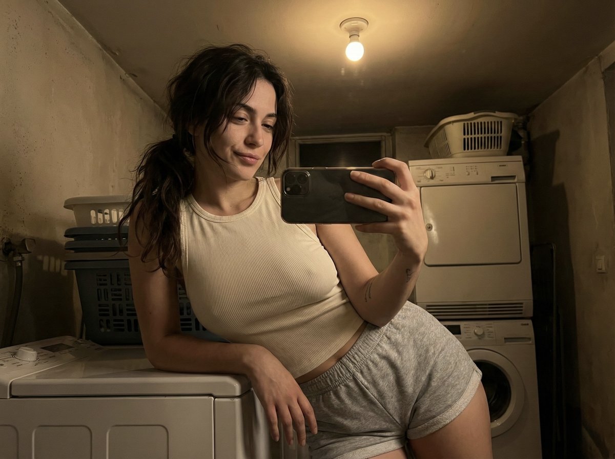Late Night Laundry Selfie