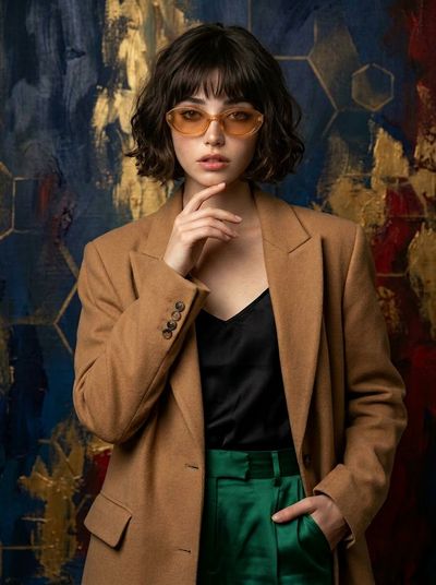 Chic Elegance: High-Fashion Portrait with a Bold Twist
