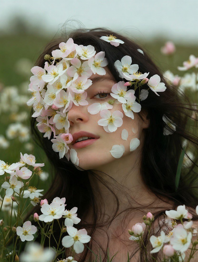 Whispers of Spring: A Dreamy Floral Portrait
