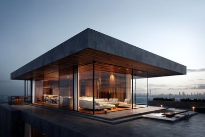 Minimalist Architectural Form in Monochrome Harmony