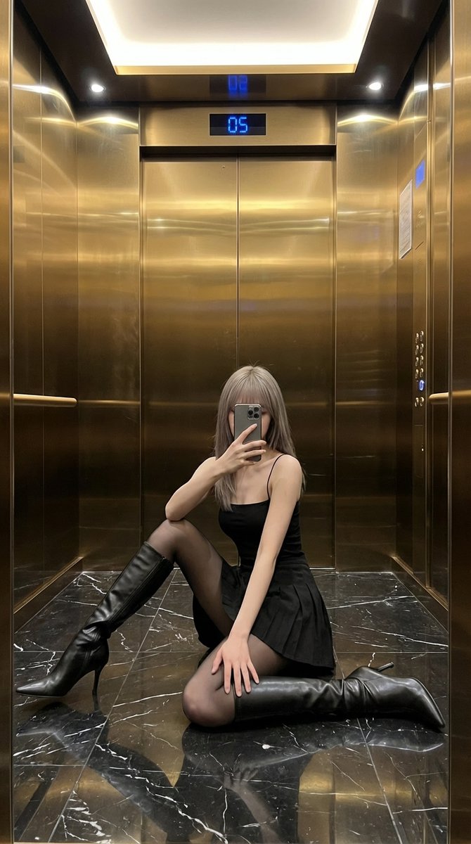 Midnight Reflections in Black and Gold