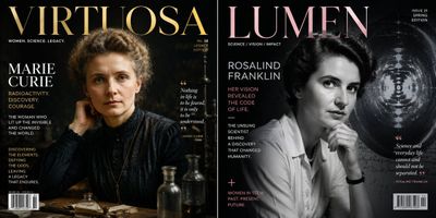 A stoic Cleopatra poses for a modern magazine cover shoot