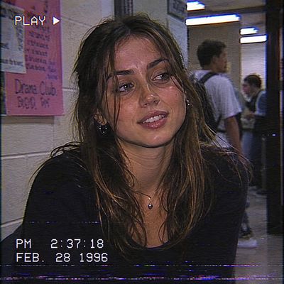 Ana de Armas and Sydney Sweeney in a 1996 high school VHS tape