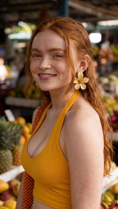 Golden Hour Elegance in a Tropical Market