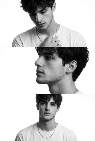 Sculpted Masculinity in Minimalist Fashion Triptych
