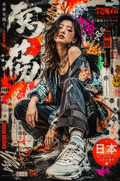 Urban Elegance: A Fusion of Graffiti and Fashion