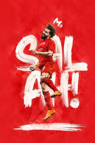 Four football legends celebrate in dynamic watercolor splashes