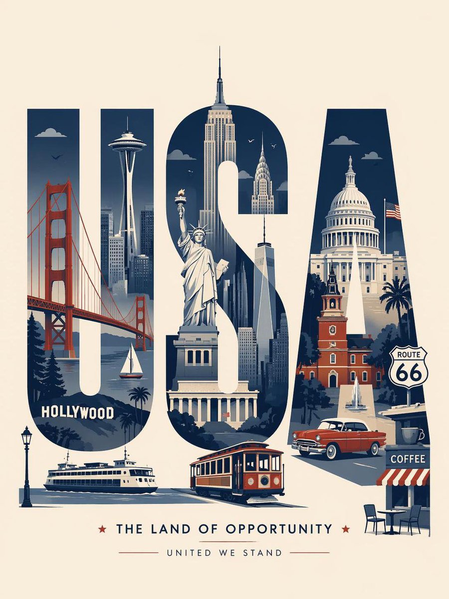 Bold typography frames Paris landmarks in a flat vector poster